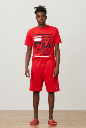 FILA Dominico Shorts Red,Mens Clothing | CA.RADSJL730